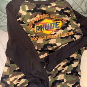 Rhude Multicolor Graphic Camouflage Shirt